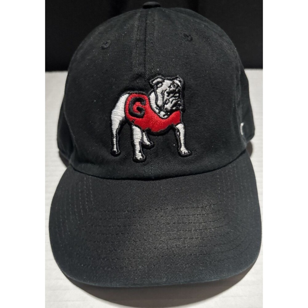 '47 Clean Up Georgia Bulldogs UGA Retro Dawg Logo ALT Black Strapback Cap Hat